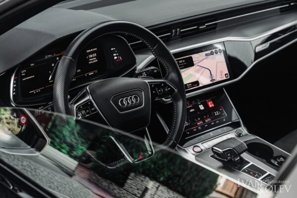 Черно Audi S6 Avant – професионална автомобилна фотография от Kolev Photography